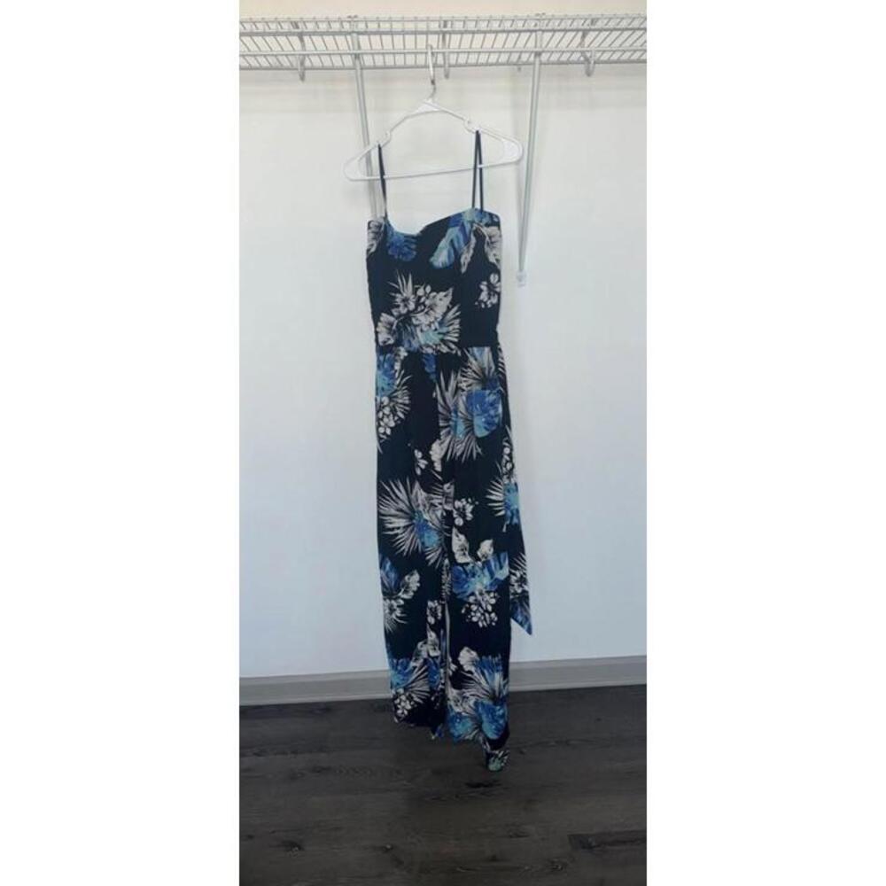 Premier Amour Black Floral Jumpsuit Size 14